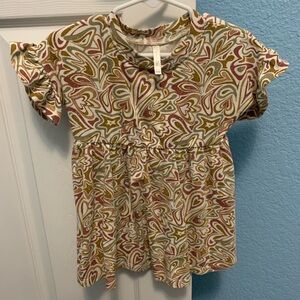 Rylee and Cru toddler dress 18-24 months disco brown and green fall outfit